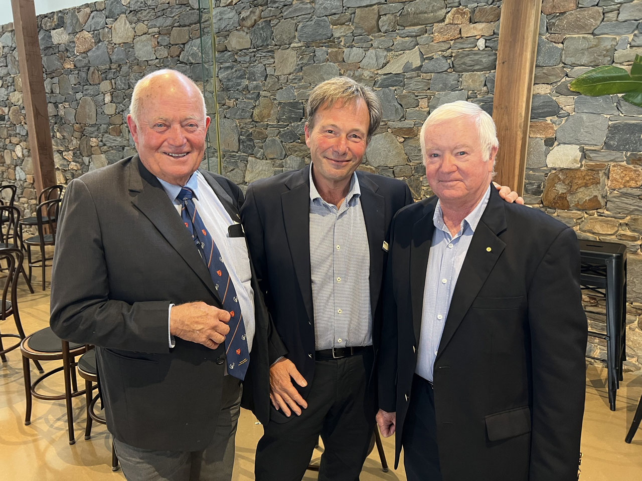 Rolf Binder and past RDA BGLAP Chairs, Ivan Venning and Ian O'Loan pose for a photo together