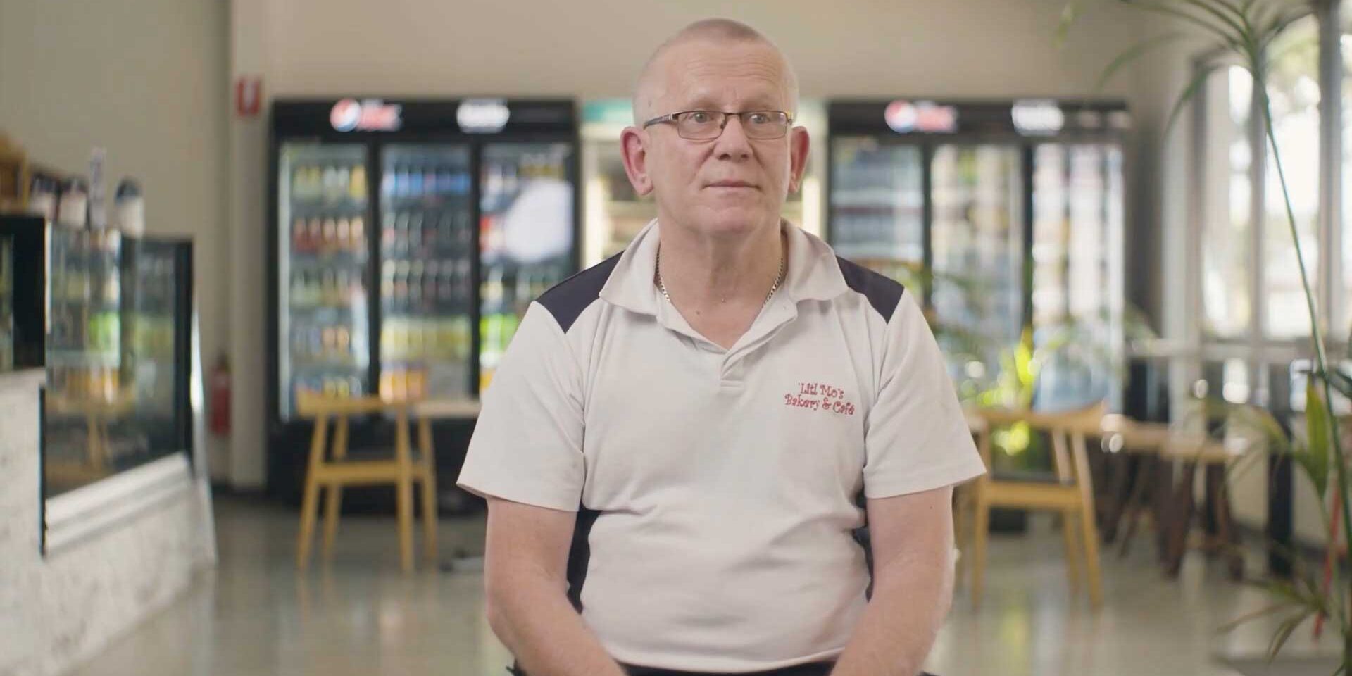Brendan Moten at 'Litl Mo's Bakery & Cafe in Kapunda.