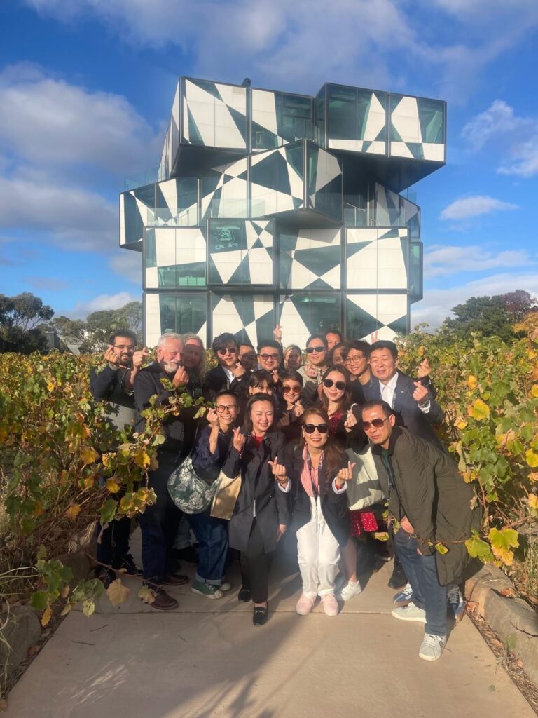 South Australian Wine Ambassadors Club (SAWAC) group photo 2024 in McClaren Vale.