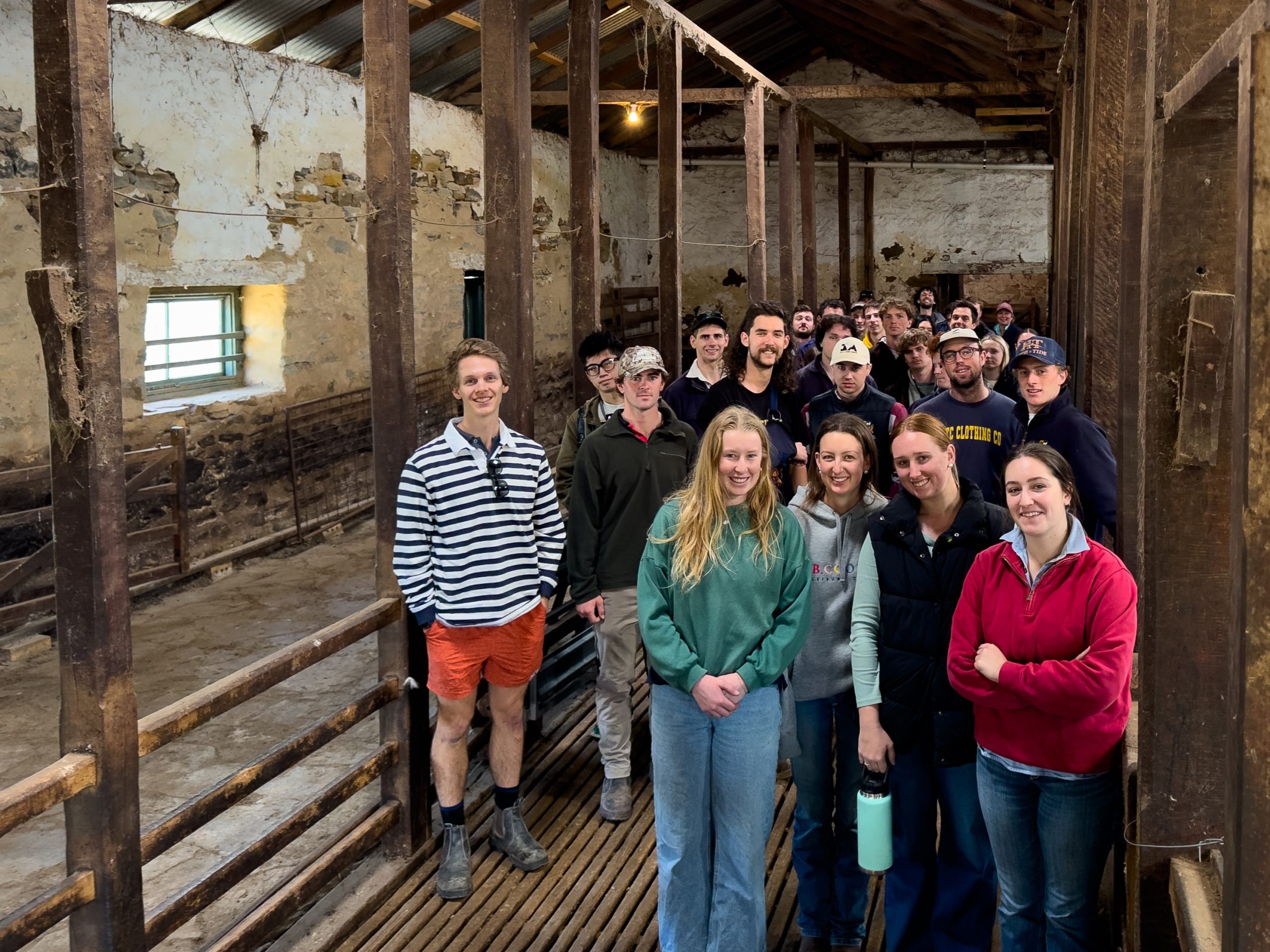 Students at Keyneton Station, 30 August.