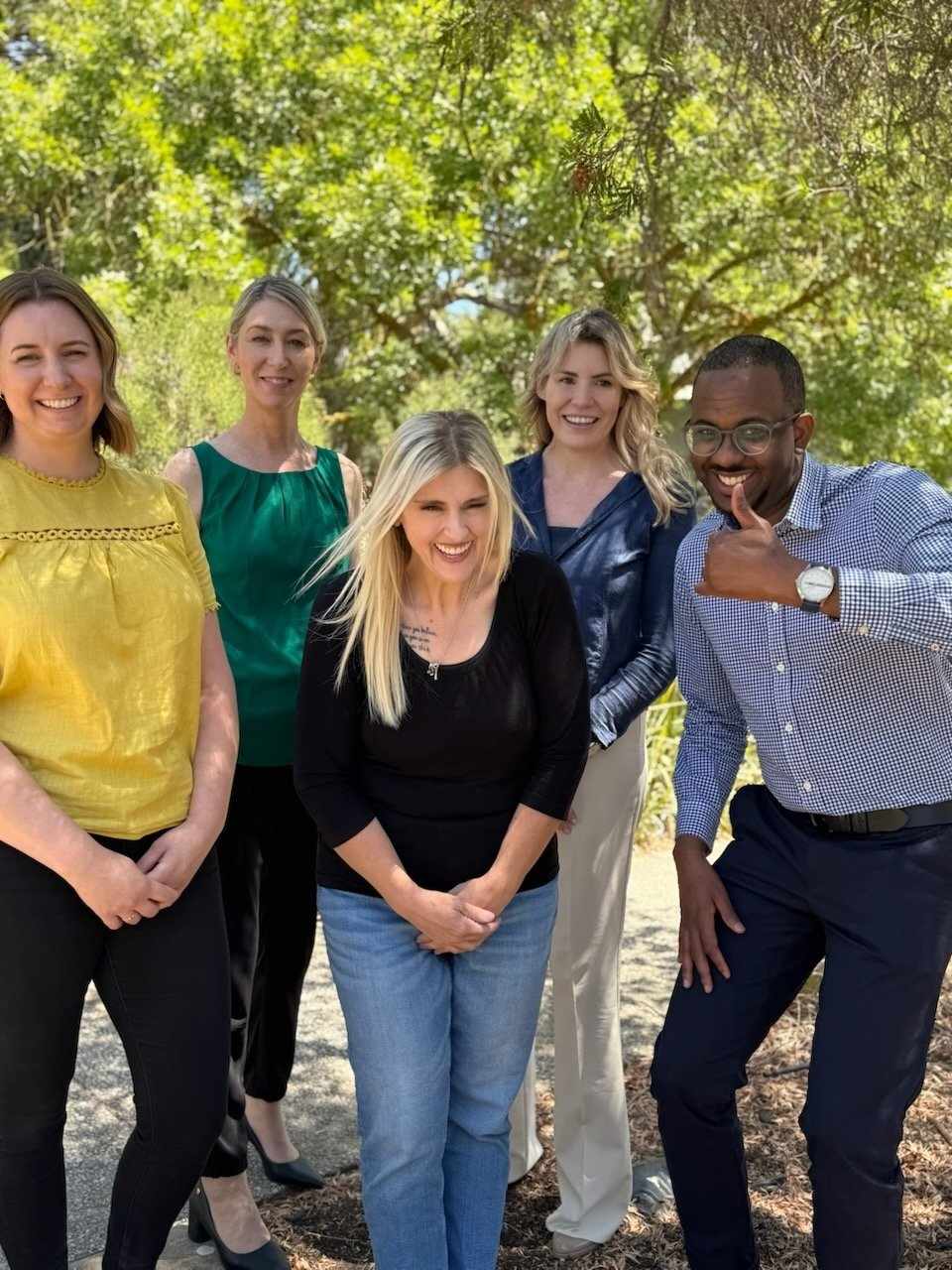 Courtney Ribbons, Foundation Barossa Board Member; Naomi Graetz, Angaston Medical Centre General Manager; Sarah Price, 2025 Dr Ben Baker Memorial Scholarship Recipient; Annabelle Travaglione, Foundation Barossa Executive Officer; Dr Teedzani (Teddy) Petlo, Angaston Medical Centre.